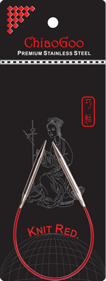 ChiaoGoo Knit RED Circular Needle 80cm 2.75mm - 1pc